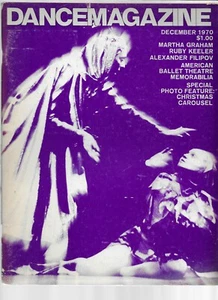DANCE MAGAZINE DEC.1970-MARTHA GRAHAM, RUBY KEELER,AMER. BALLET THEATER,ETC - Picture 1 of 2