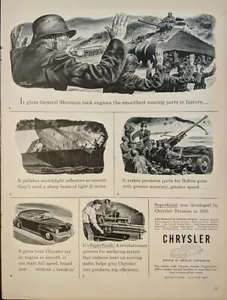 Tanques General Sherman 1944 vintage Segunda Guerra Mundial Chrysler. Compra bonos de guerra - Imagen 1 de 1