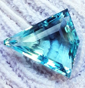 Hermosa piedra preciosa suelta de 46,50+ quilates de aguamarina certificada forma elegante - Imagen 1 de 8