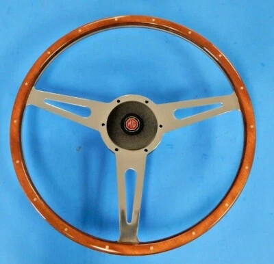 Nuevo Volante Madera Laminada 17" Madera y Adaptador para MG TD TF  Foto 1 de 4
