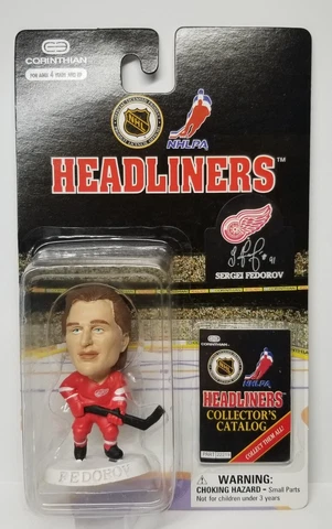 1997 Headliners NHL Detroit Red Wings Sergei Fedorov 3" Figure ~ NEW In PACKAGE Cover