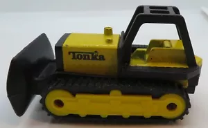 Vintage 1994 Yellow Black Tonka Corp Bulldozer 1/64 Diecast 3.5" Construction To - Picture 1 of 14