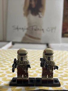2x IMPERIAL SHORETROOPER LOT LEGO MINIFIG FIGURE star wars rogue one helmet - Picture 1 of 4