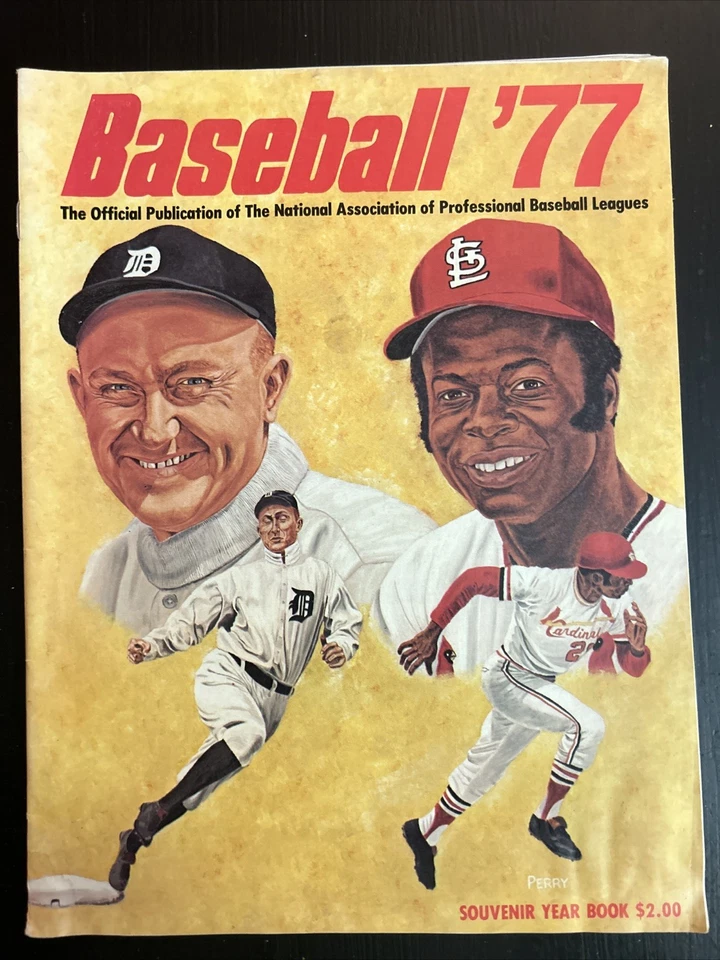 Anuario profesional de béisbol NAPBL 1977 ¡Lou Brock Ty Cobb! Foto 1 de 4