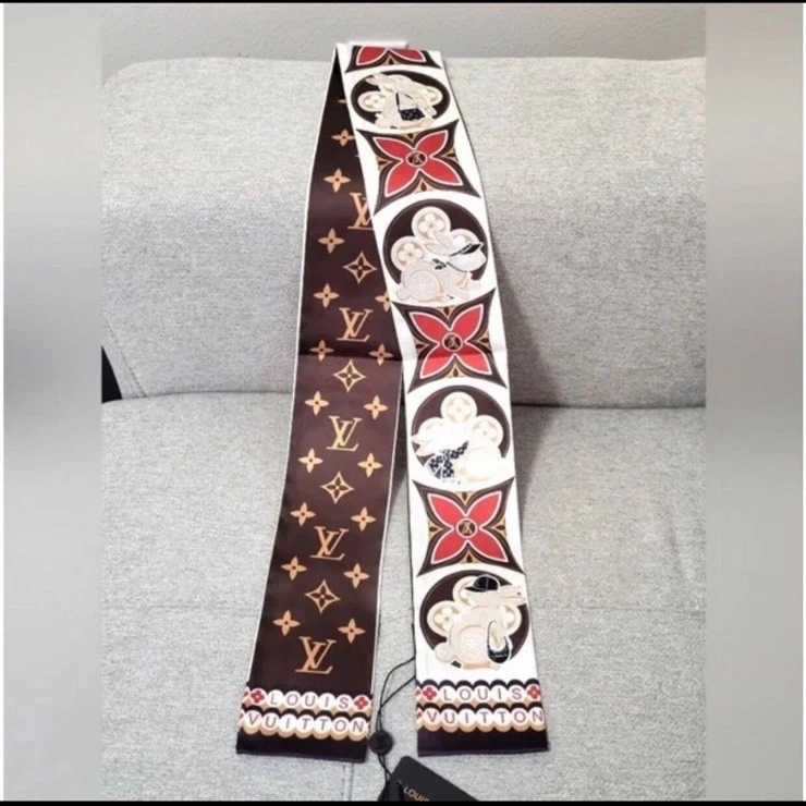 New 8X120CM Black/White Silk Purse, Head Wrap Or Neck Scarf - Image 1 of 1