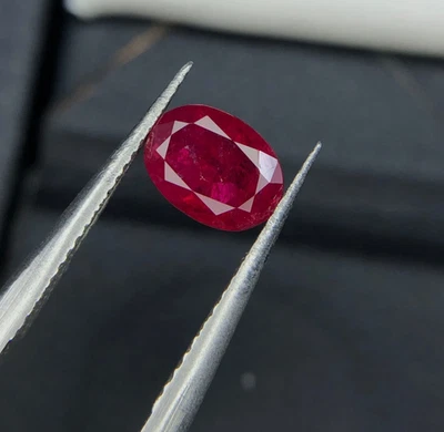 1 Cts Natural Untreat Afghan ruby Red Color Oval Shape gemstone - Image 1 of 4