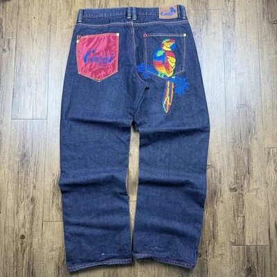 Jeans Coogi Para Hombres 37x34 Azul Raro Denim Suelto Pierna Ancha Patinador Grunge Y2K Foto 1 de 4