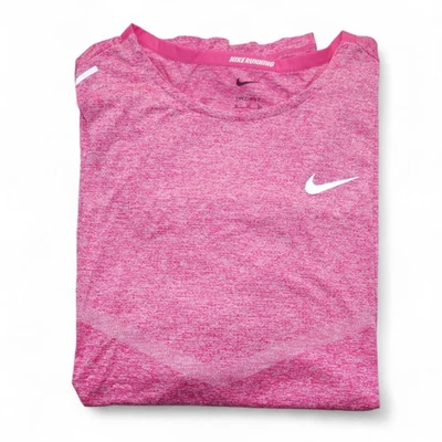 Nike Running Rise 365 Dri-FIT Shirt Mens Size XL Breathe Reflective Pink - Image 1 of 4