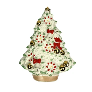 Caja de baratijas de árbol de Navidad vintage Mikasa plato cubierto decoración de pan de jengibre - Imagen 1 de 12