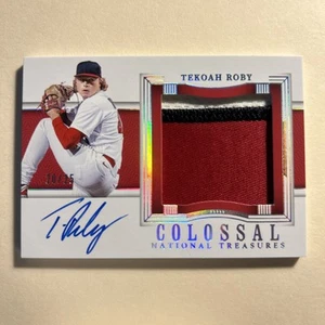 2024 Panini National Treasures Tekoah Roby Colossal Materials Auto /25 Cardinals - Imagen 1 de 4