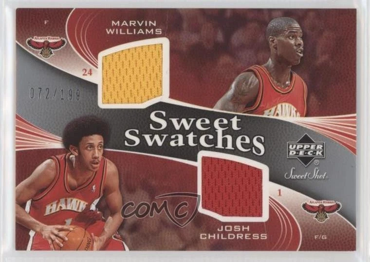2006 Sweet Shot Swatches Memorabilia /199 Marvin Williams Josh Childress #SSD-WC - Image 1 of 2