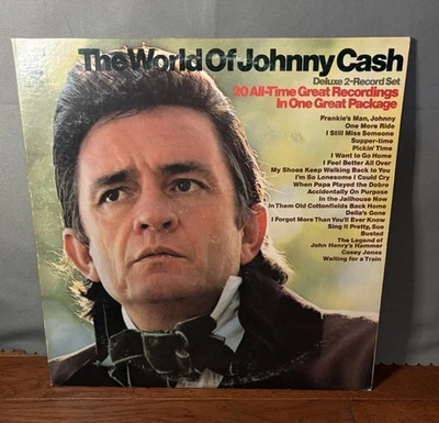 JOHNNY CASH The WORLD OF JOHNNY CASH 2LP 1970 GATEFOLD COLUMBIA VG+VG+ - Image 1 of 4