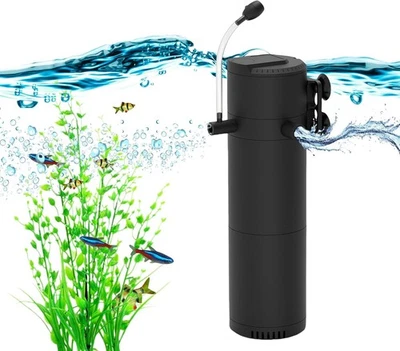 320GPH Fish Tank Filter in-Tank Filter for 60-100 Gallon Tanks, 3-Stage Internal - Image 1 of 4