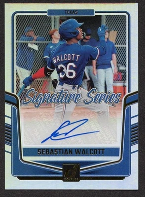 2024 Donruss Signature Series Sebastian Walcott #SS-CD Auto Rangers Card - Image 1 of 2