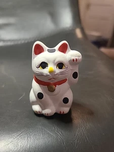 Seltene kleine Buddha Katze Kätzchen Figur handbemalt Made in Japan - Bild 1 von 5