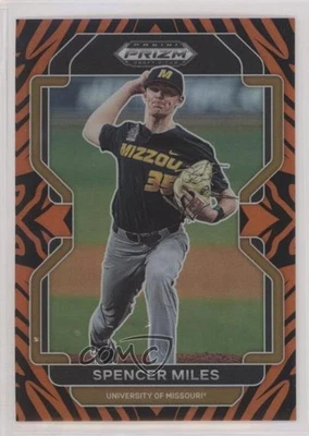 2022 Panini Prizm Draft Picks Tiger Stripes Prizm /99 Spencer Miles #PDP136 - Image 1 of 2