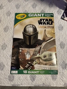 Crayola Disney Star Wars The Mandalorian Giant 18 Coloring Pages Baby Yoda New - Picture 1 of 19
