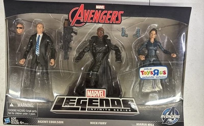 ЛЕГЕНДЫ MARVEL Агенты Щита Колсон Ник Фьюри Мария Хилл упаковка 3 шт. игрушки R Us Ex - Изображение 1 из 4