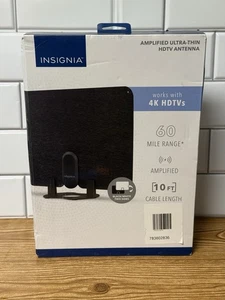 Insignia NS-ANT700HA Amplified Ultra-Thin Indoor HDTV Antenna - NEW TESTED - Picture 1 of 5