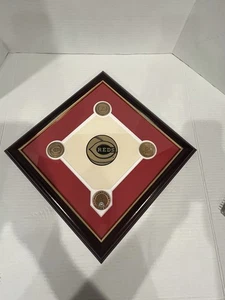 Highland Mint Cincinnati Reds Safeco Field Infield Dirt Numbered Plaque #9 - Picture 1 of 8