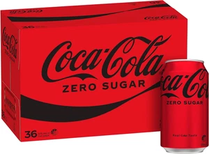 Zero Sugar Coca-Cola Soft Drink Multipack Cans 36 X 375Ml - Bild 1 von 11