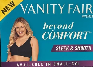 Vanity Fair Beyond Comfort Sleek & Smooth Simple Sizing Wireless Bra SET OF 2 -S - Picture 1 of 8