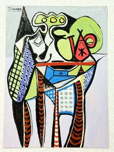 Pablo Picasso (Handmade) Drawing on antique paper Signed and Sealed size 32x23.5 - Picture 1 of 3