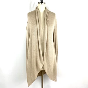 Leith Beige Long Line Duster Cardigan in Oatmeal Size S - Picture 1 of 8