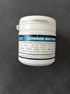 2 gramos JOHNSON MATTHEY 1% platino sobre carbón tipo 18 polvo - Imagen 1 de 2