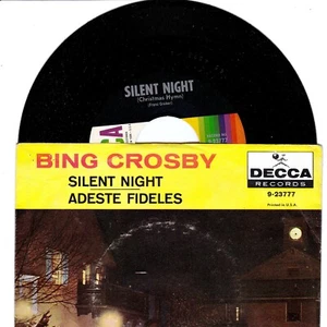 Bing Crosby. Silent Night/ Adeste Fideles 45 record - Picture 1 of 1