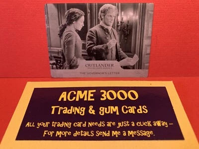 2020 OUTLANDER Season 4 - BLACK PRINT PLATE of Base Card 71 The Governors Letter - Image 1 of 3