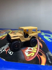 Lesney Matchbox Jeep V-9872-3 4x4 Sand Colour Canopy Bullbar 1:59 1981 (c2) - Picture 1 of 5