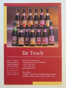 Bierzettel ~ Tränenblattanzeige ~ Brouwerij De TROCH Obst Bieres ~ Wambeek, BELGIEN - Bild 1 von 2