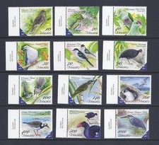 Vanuatu 2012 Uccelli Ordinari Set Completo Di 12 VF Nuovo senza Linguella