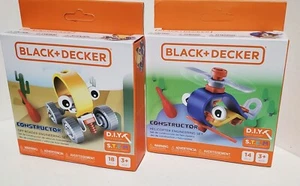 BLACK+DECKER CONSTRUCTOR HELICOPTER & OFF ROADER ENEGINEERING PLAY SETS (2 Sets) - Picture 1 of 5
