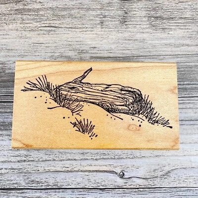 Art Impressions 木质橡皮图章 漂流木 日志 海滩 草砂 J-1496 1996 — 第 1/4 张图片