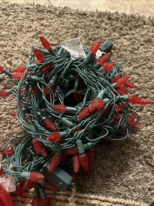 Philips 22 ft Indoor/Outdoor 60 LED C6 Red Christmas String Lights Color Red (3) - Picture 1 of 2