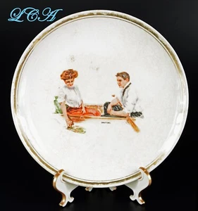 Antiguo PLATO DE PORCELANA DE RECUERDO DE LOS GRANDES ALMACENES Morgan Dresde China - Imagen 1 de 3