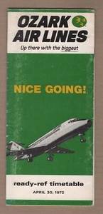 Ozark Air Lines Timetable  April 30, 1972 = - Picture 1 of 1