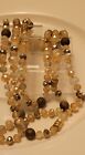 jm  Collections Jewelry Stunning 54" Knotted Faceted Crystals & Quartz Necklace