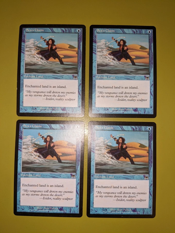 Sea's Claim x4 Onslaught 4x Playset Magic the Gathering MTG - Image 1 of 1