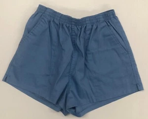 Levi's Pull On Elastic Waist Pockets Blue Hot Shorts Size Large Vintage - Picture 1 of 10