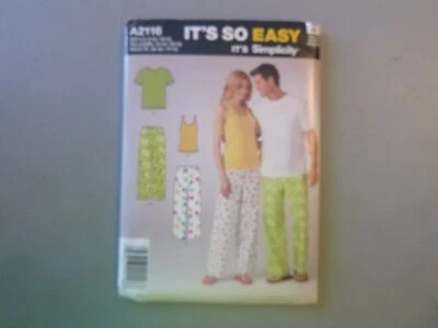 Simplicity- It's So Easy - Pattern # A2116 - Misses' and Men's Pants and Tops - Image 1 of 4