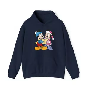 Women's Hooded Sweatshirt | Disney Mickey and Minnie Mouse Christmas Caroling - Picture 1 of 48