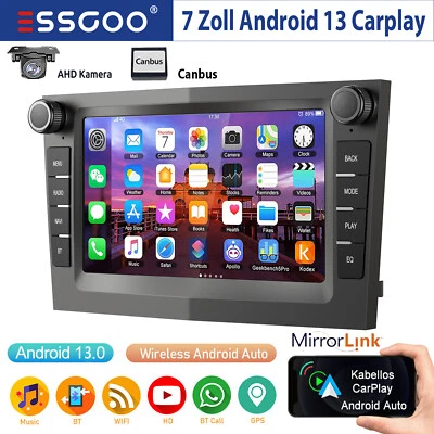 Android 14 Autoradio GPS Navi Carplay Für Opel Astra H Corsa C D Zafira B Kamera - Bild 1 von 4