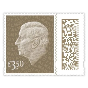 GB King Charles III Definitive Wood Brown £3.50 M25L single MNH 2025 April 30 - Picture 1 of 1