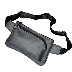 Bolso bandolera de cuero para hombre, mochila de hombro en el pecho, bolso bandolera impermeable al agua - Imagen 1 de 6