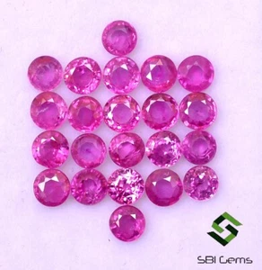 3 mm Natural Ruby Round Cut Lot 22 Pcs 3.57 CTS Lustrous Calibrated Loose Gems - Picture 1 of 4