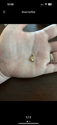 Pingente de ouro e pérola 14K - Imagem 1 de 2