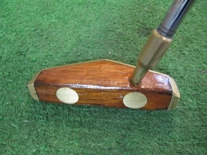 UNIQUE WOOD + BRASS HEAD LOY-MAC PLATINUM SPECIAL PUTTER FROM NEW ZEALAND, 36" - Picture 1 of 22
